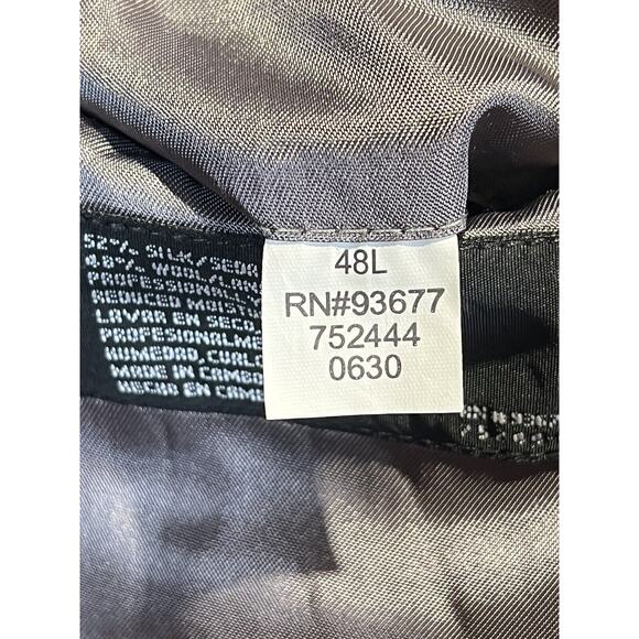 Stafford Signature 48L Silk Wool Houndstooth Soft Blazer Sport Suit Jacket - Picture 16 of 16